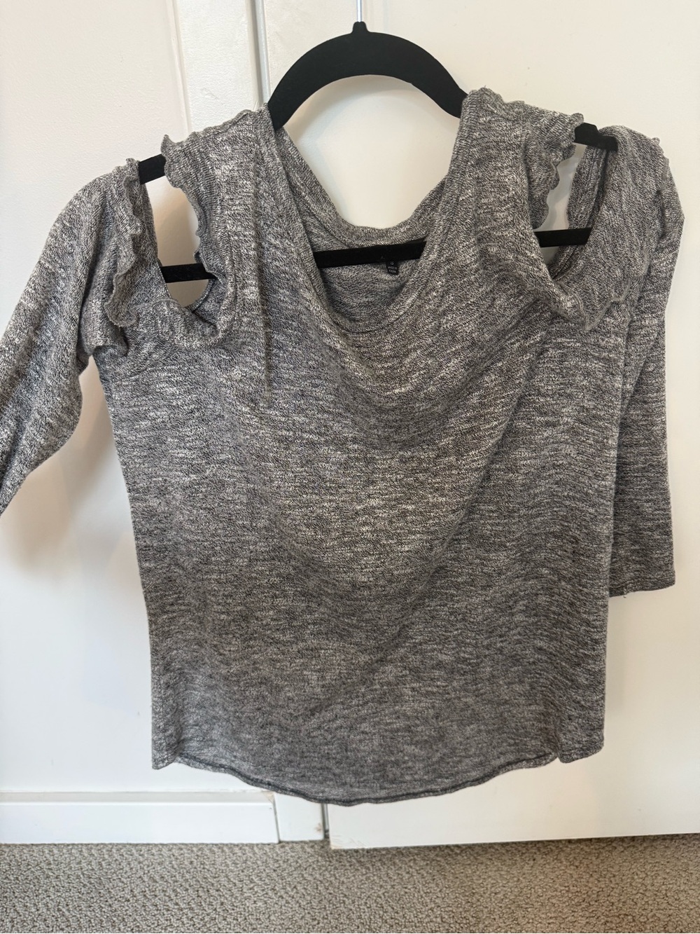 Lucky Brand Heather Gray Crewneck Top